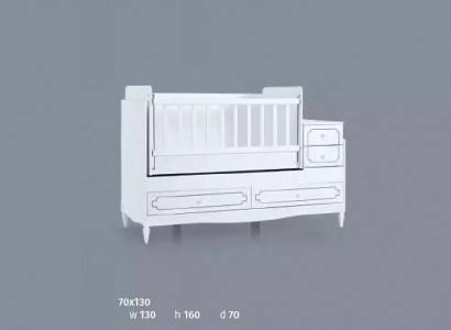 Child's bed infant baby toddler bed wooden bed white with shelves